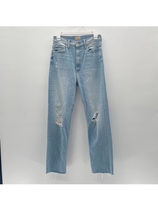 Mother High Waisted Rider Ankle Fray Jeans in Island Afterhours 29 - Picture 4 of 8